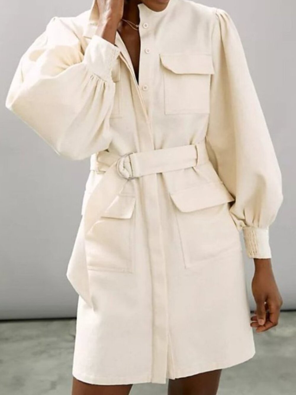 Anthropologie X Mare Mare Utility Belted Canvas Dress